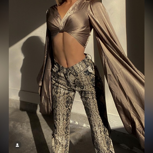 R.V.T Jeans Co Pants - VINTAGE SNAKE LEATHER PANTS 🐍